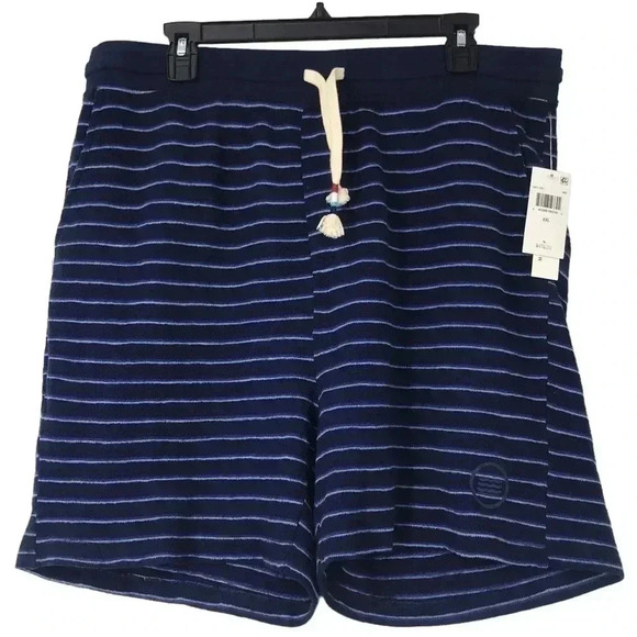 SOL ANGELES SHORTS MEN'S XXL CAPRI STRIPE INDIGO COTTON BLEND COASTAL - Picture 1 of 14